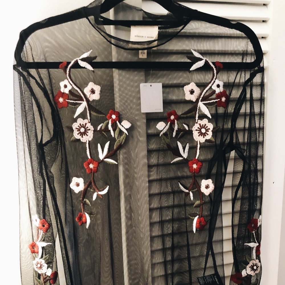 Sheer Floral Long Sleeve